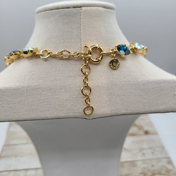 Talbots Necklace Aqua Floral Statement - Picture 4 of 9